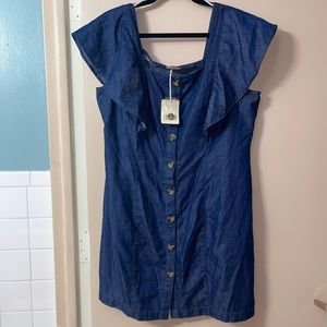 Brand NEW A.N.A denim button Summer dress size Large.